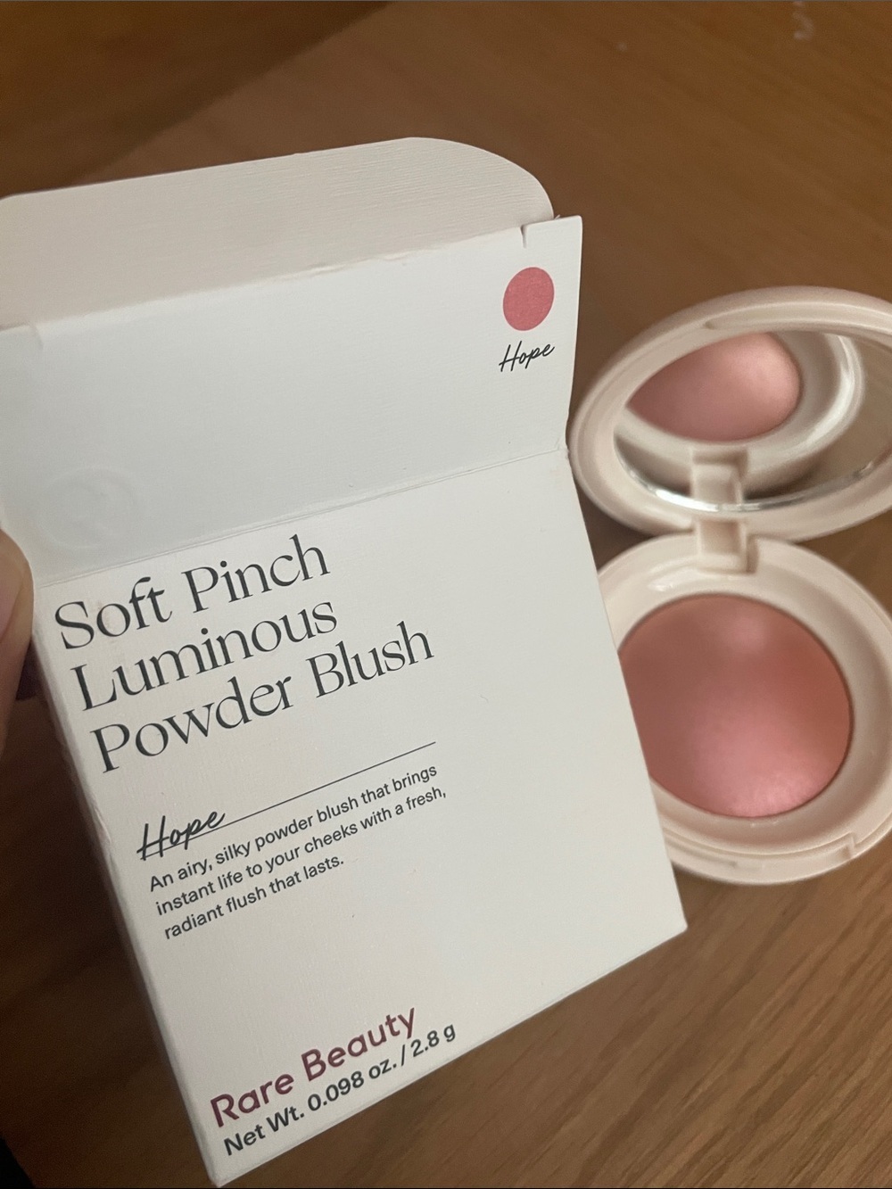 Rare Beauty Soft Pinch Luminous Powder Blush — Hope (Pink)